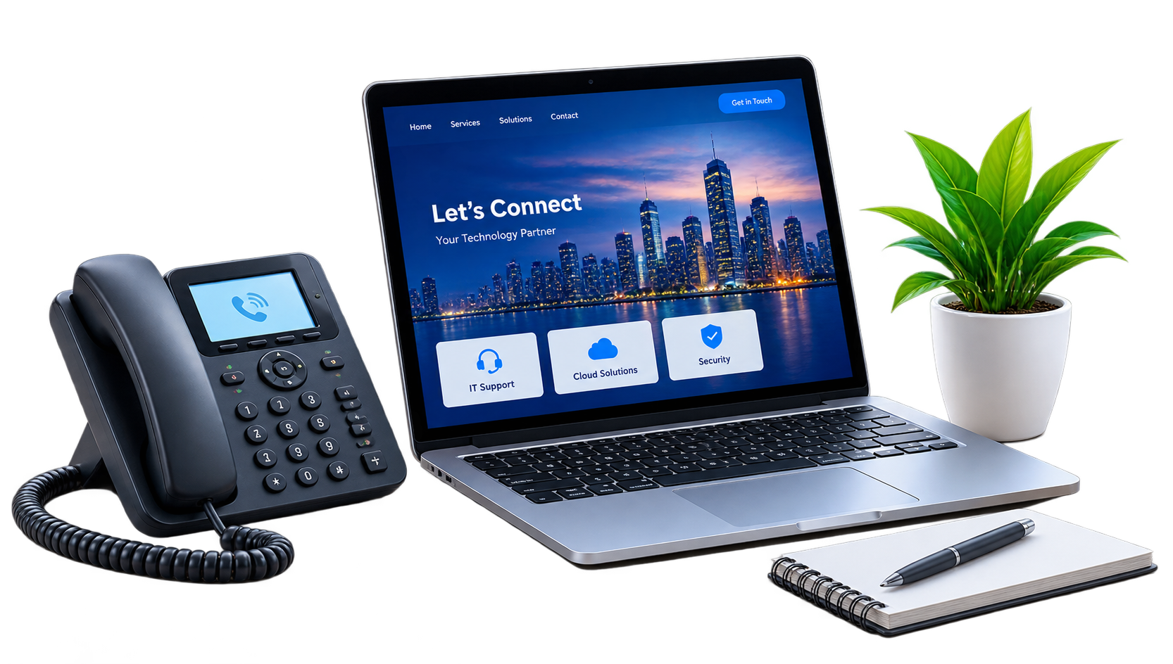 IT technology office setup